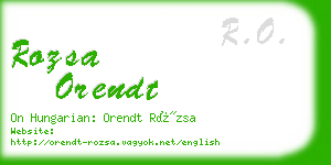 rozsa orendt business card